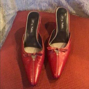 Super Cute Red CF by Falchi Mules